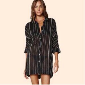 ViX Paula Hermanny Striped‎ Tunic Dress | Resort Cover-Up | XS